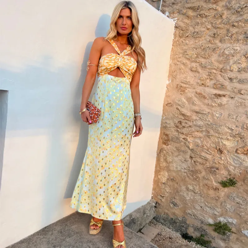 Pastel Ariella Dress with Gold Fleck sold by Never Fully Dressed