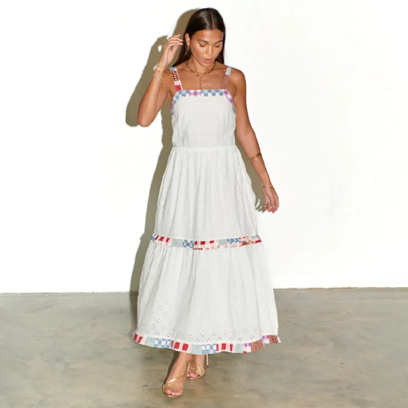 Ivory Clash Check Dress Petite sold by Never Fully Dressed