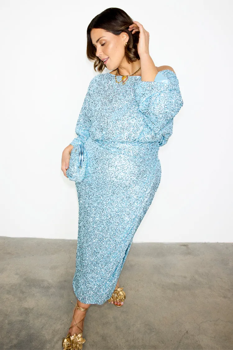 Ice Blue Sequin Tilly Top sold by Never Fully Dressed product image thumbnail 5