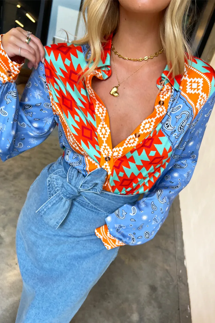 Blue Print Clash Santa Monica Shirt sold by Never Fully Dressed product image thumbnail 4