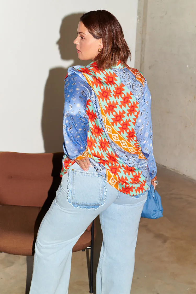 Blue Print Clash Santa Monica Shirt sold by Never Fully Dressed product image thumbnail 5