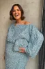 Ice Blue Sequin Tilly Top sold by Never Fully Dressed