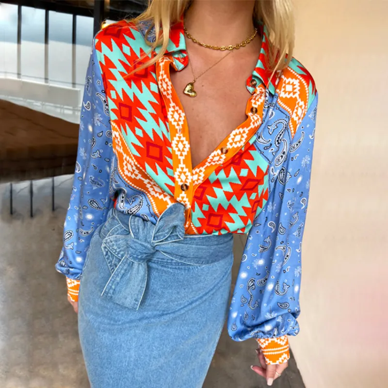 Blue Print Clash Santa Monica Shirt sold by Never Fully Dressed