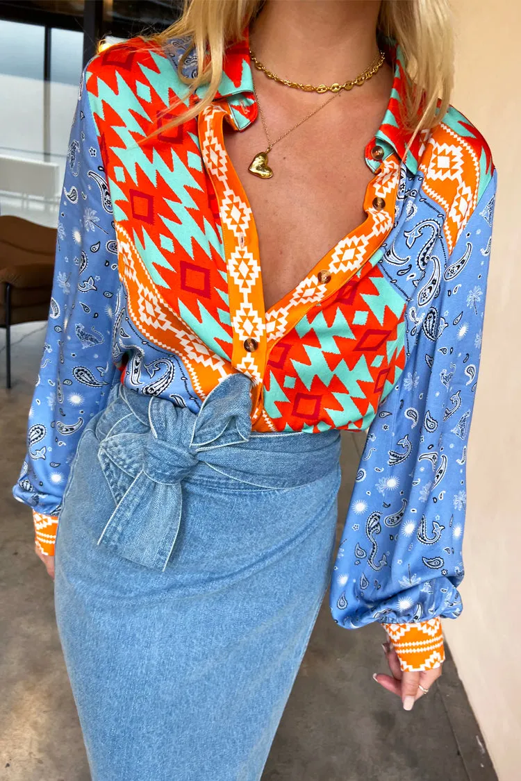 Blue Print Clash Santa Monica Shirt sold by Never Fully Dressed product image thumbnail 2