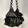 Black Raffia Bag sold by Never Fully Dressed