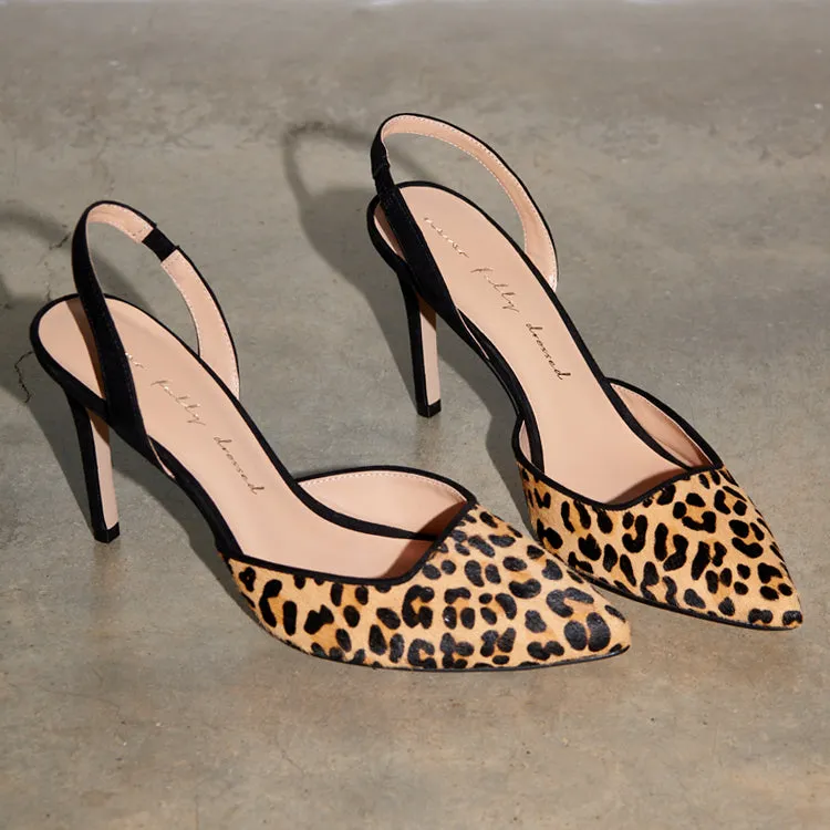 Leather Leopard Heel Shoes sold by Never Fully Dressed