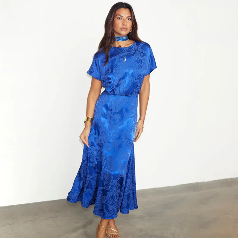 Blue Love Lock Erin Dress made by Never Fully Dressed