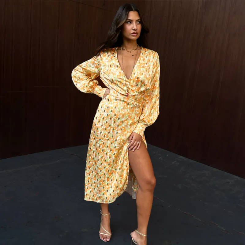 Gold Fleck Midi Vienna Dress sold by Never Fully Dressed