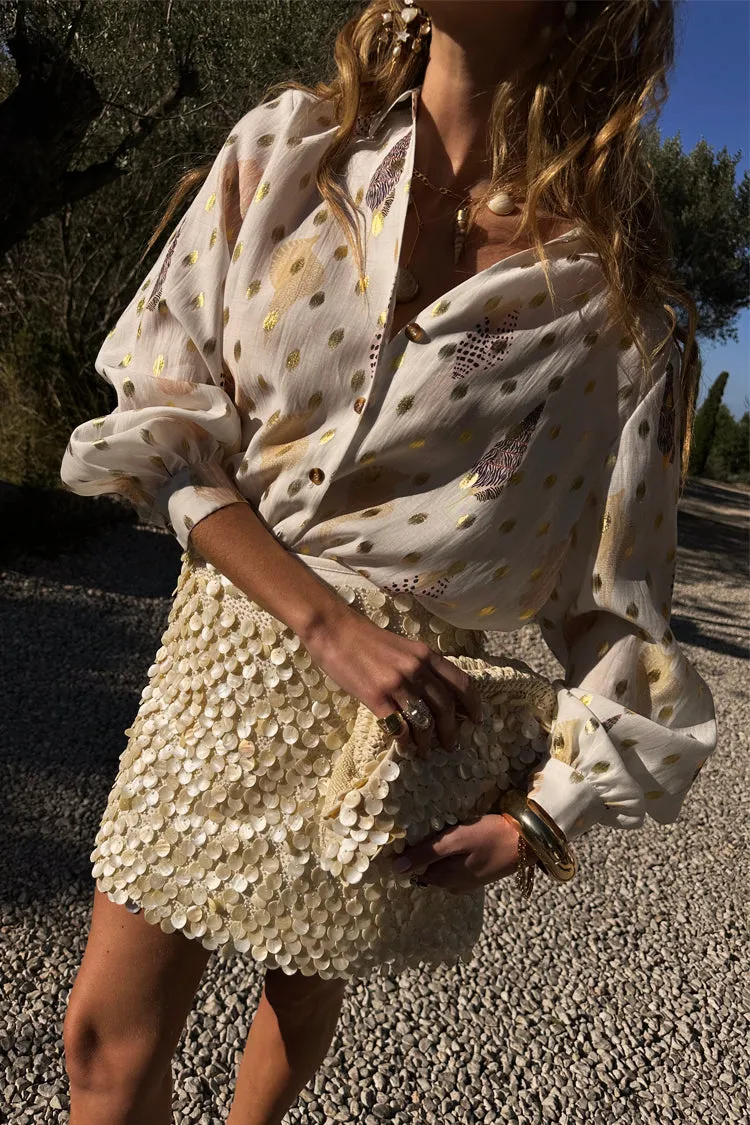 Shell Mini Wrap Skirt sold by Never Fully Dressed product image thumbnail 5