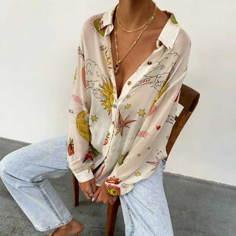 Cream Mystical Shirt sold by Never Fully Dressed