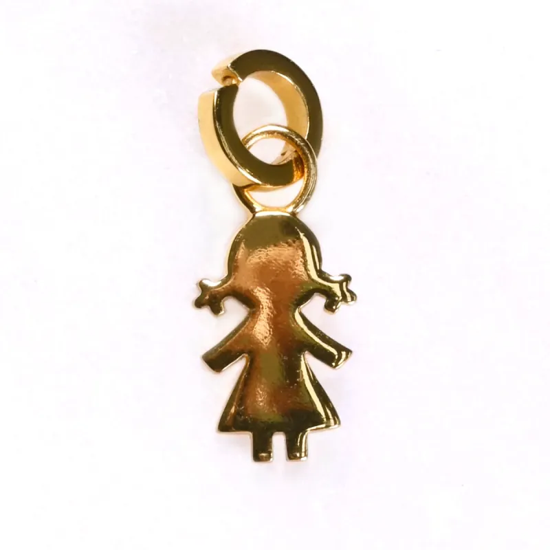 Gold Plated Girl Charm sold by Never Fully Dressed