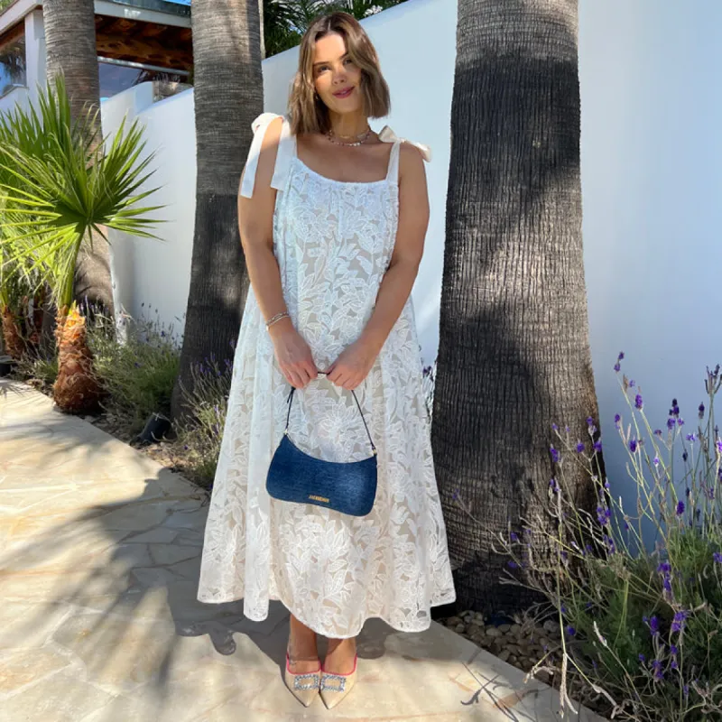 Ivory Isadora Lace Maxi Dress sold by Never Fully Dressed