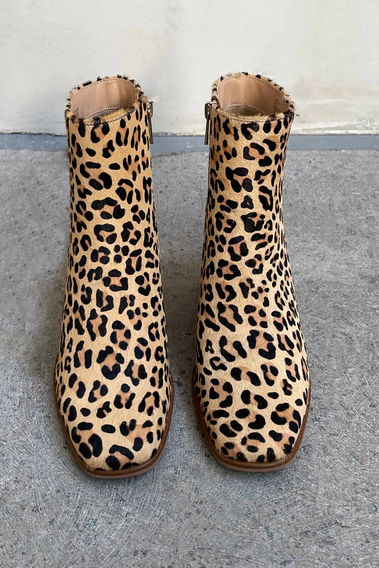 Leather Leopard Short Boot sold by Never Fully Dressed product image thumbnail 2