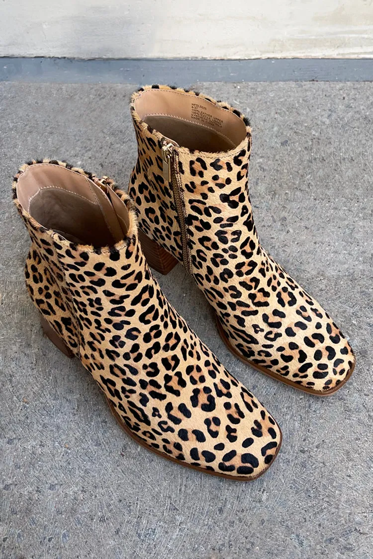 Leather Leopard Short Boot sold by Never Fully Dressed product image thumbnail 3