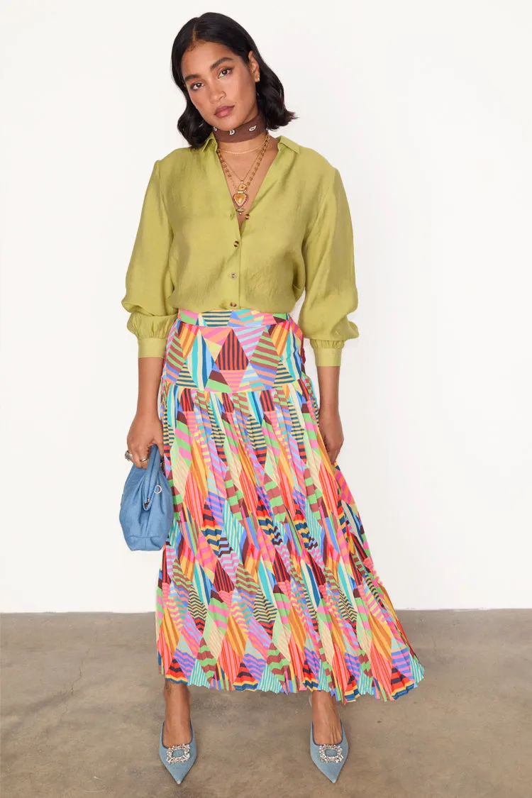 Diamond Patchwork Beatrice Skirt sold by Never Fully Dressed product image thumbnail 2