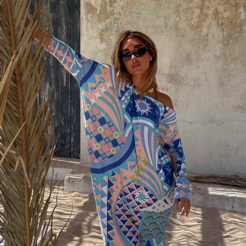 Blue Tropical Lagoon Jem Dress sold by Never Fully Dressed