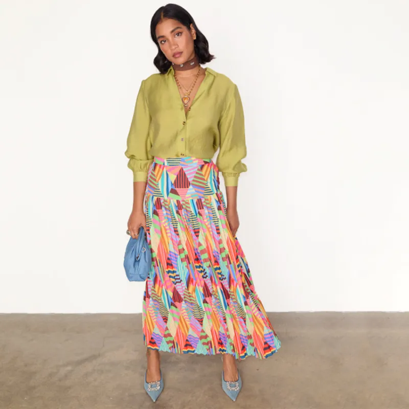 Diamond Patchwork Beatrice Skirt sold by Never Fully Dressed