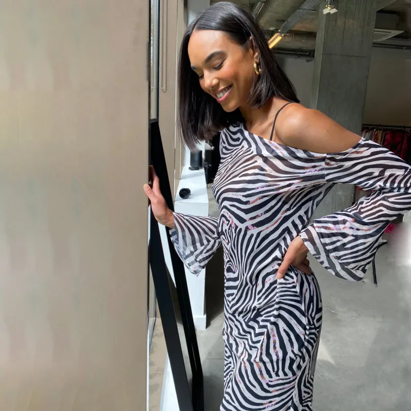 Zebra Ophelia Dress sold by Never Fully Dressed