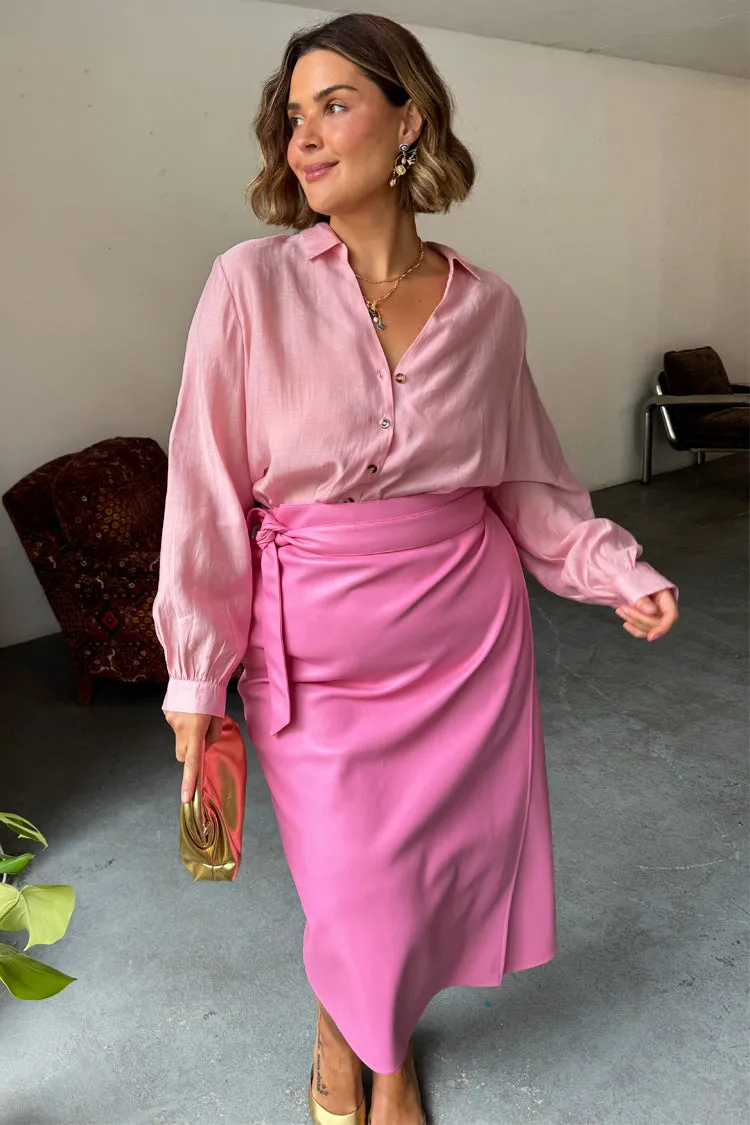 Pink Vegan Leather Jaspre Skirt sold by Never Fully Dressed product image thumbnail 5