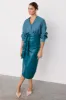 Teal Vegan Leather Jaspre Skirt sold by Never Fully Dressed
