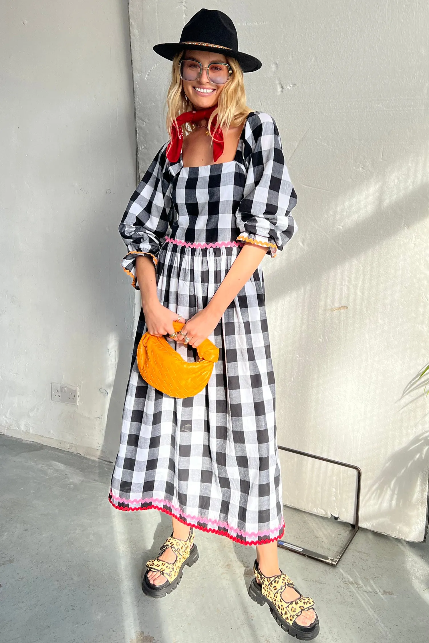 Gingham Macy Midi Dress sold by Never Fully Dressed product image thumbnail 4