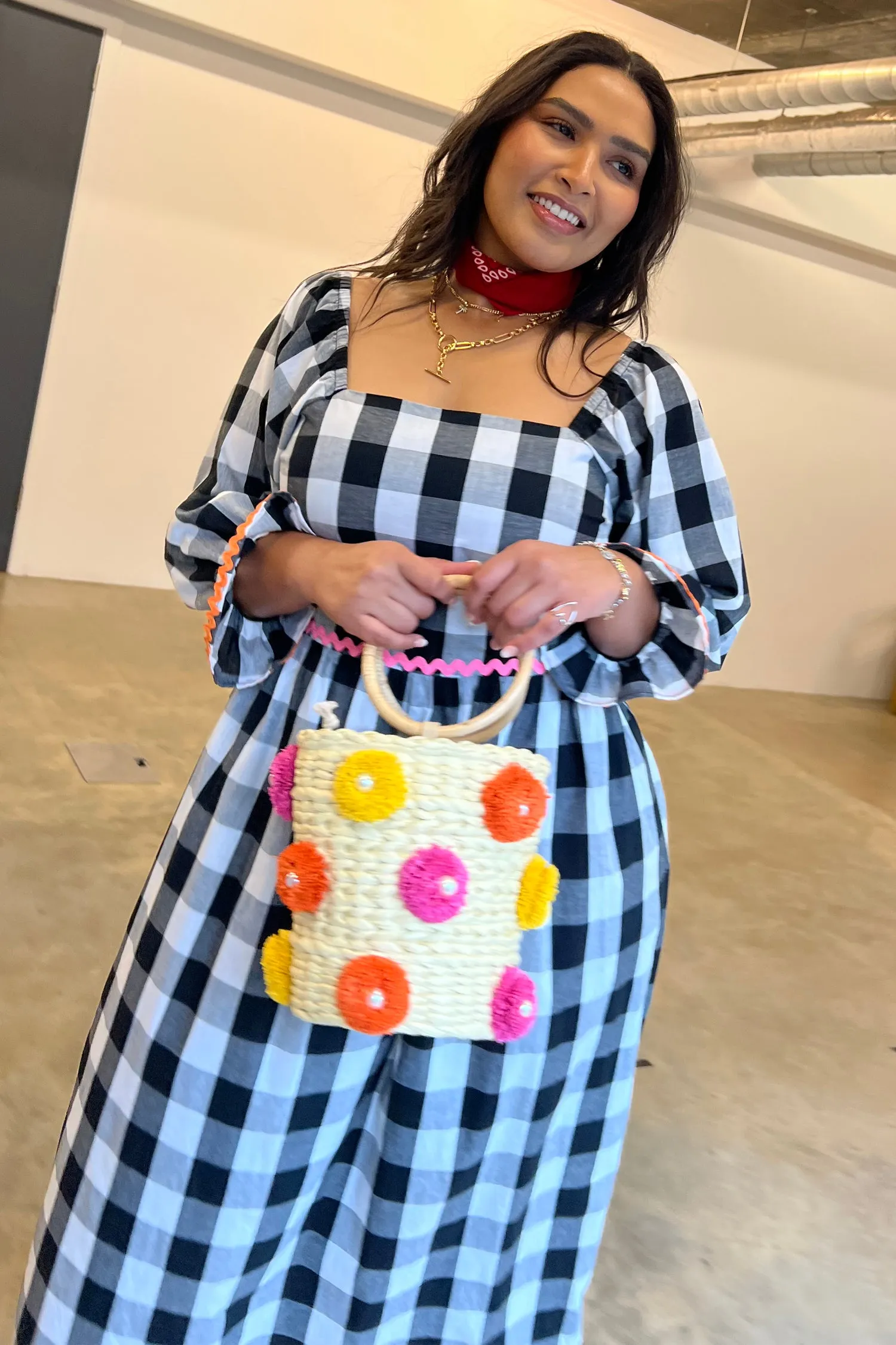 Gingham Macy Midi Dress sold by Never Fully Dressed product image thumbnail 3