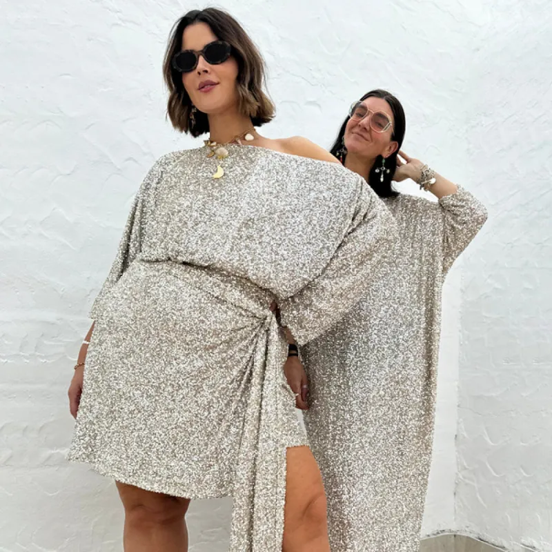 Silver Sequin Tilly Top sold by Never Fully Dressed