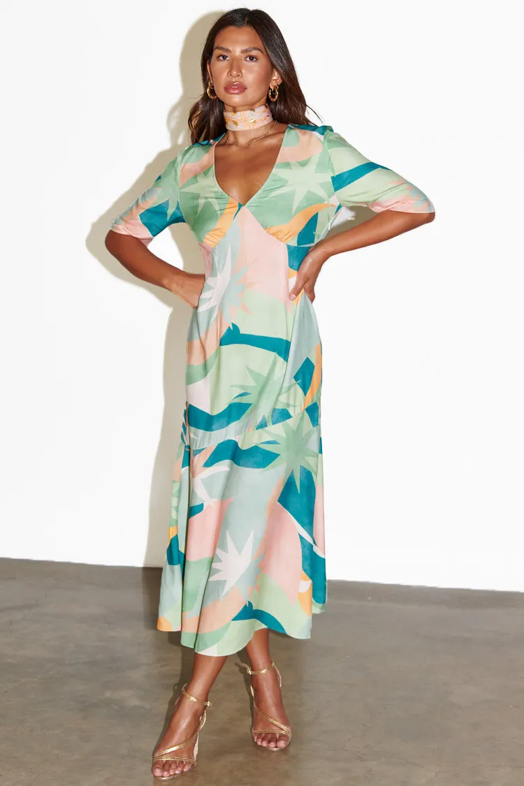 Sage Lyra Poppy Midi Dress sold by Never Fully Dressed product image thumbnail 3