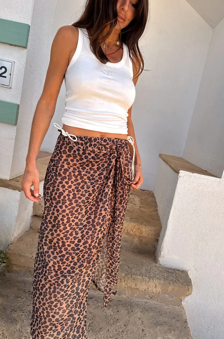 Leopard Sheer Jaspre Skirt sold by Never Fully Dressed product image thumbnail 2