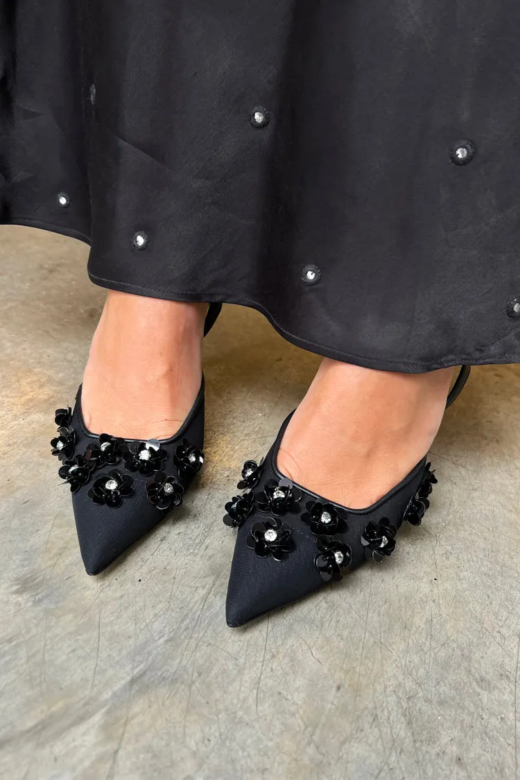 Black Bead Bimba Slingback Shoes sold by Never Fully Dressed product image thumbnail 2