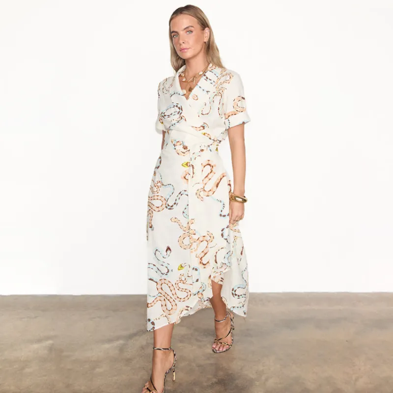 Cotton Linen Snake Brooklyn Dress sold by Never Fully Dressed