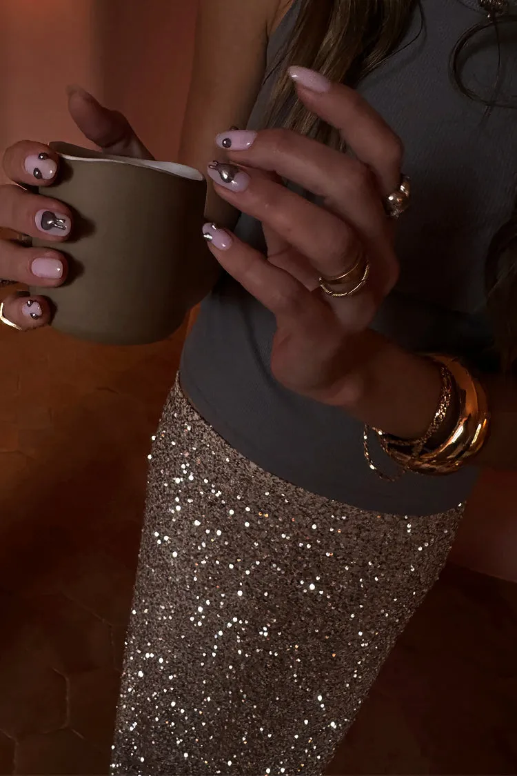 Silver Sequin Dorris Skirt sold by Never Fully Dressed product image thumbnail 4