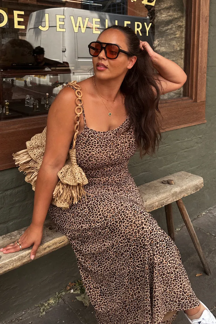 Leopard Mesh Slip Dress | Parallel