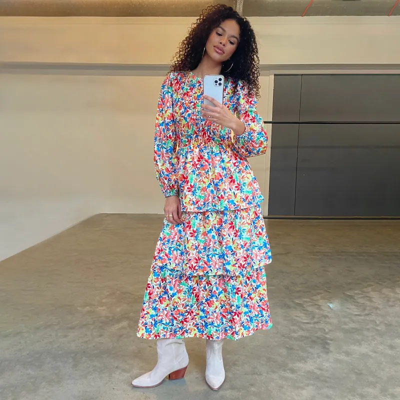 Floral Lisa Dress made by Never Fully Dressed