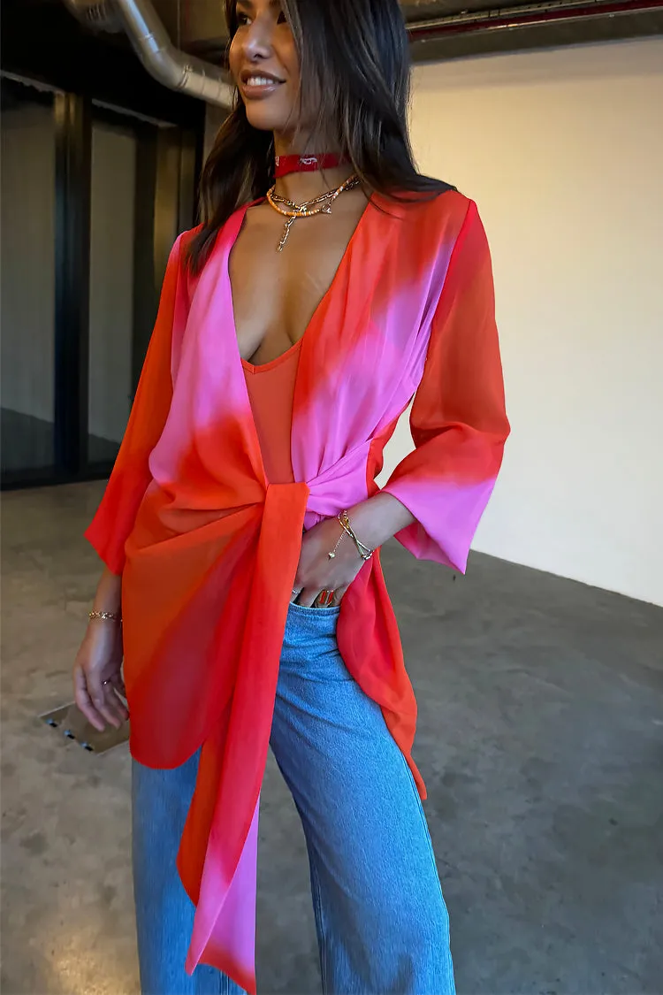 Pink Ombre Mini Vienna Dress Petite sold by Never Fully Dressed product image thumbnail 3