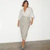 Sequin Maxi Wrap Jaspre Skirt Petite sold by Never Fully Dressed