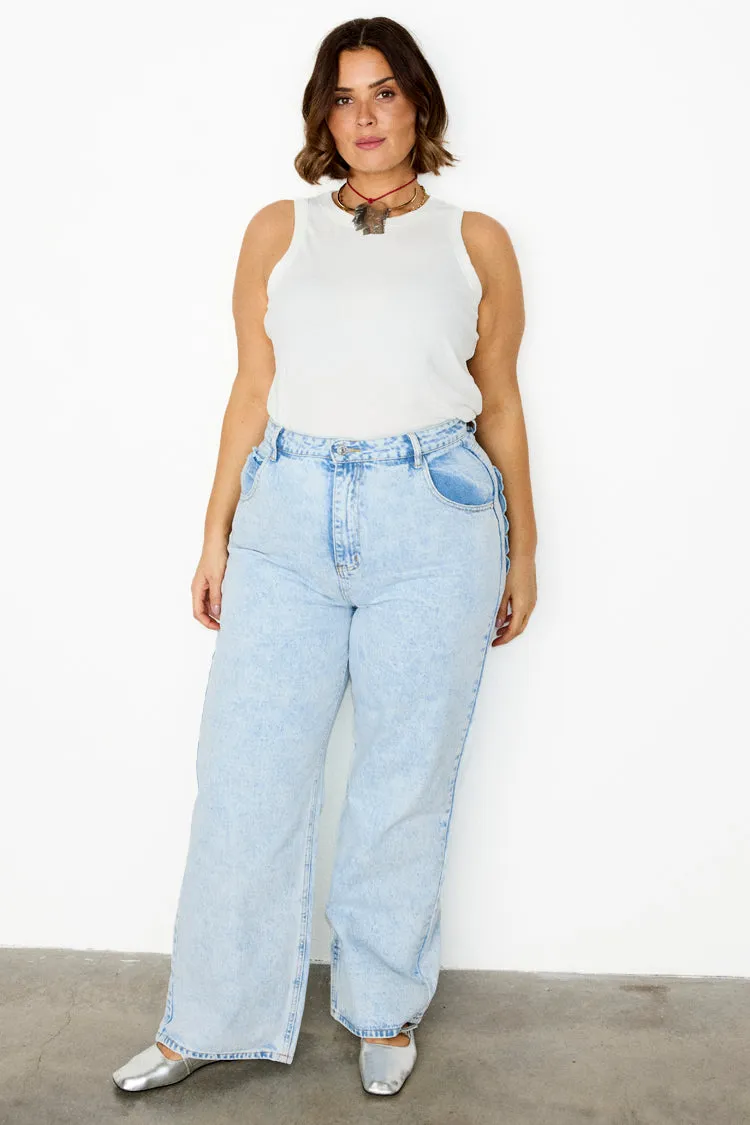 Blue Scallop Detail Jeans Petite sold by Never Fully Dressed product image thumbnail 4
