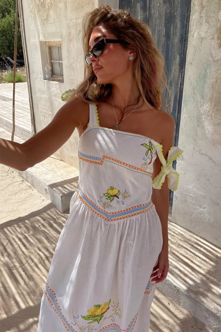 White Corfu Midi Dress sold by Never Fully Dressed product image thumbnail 4