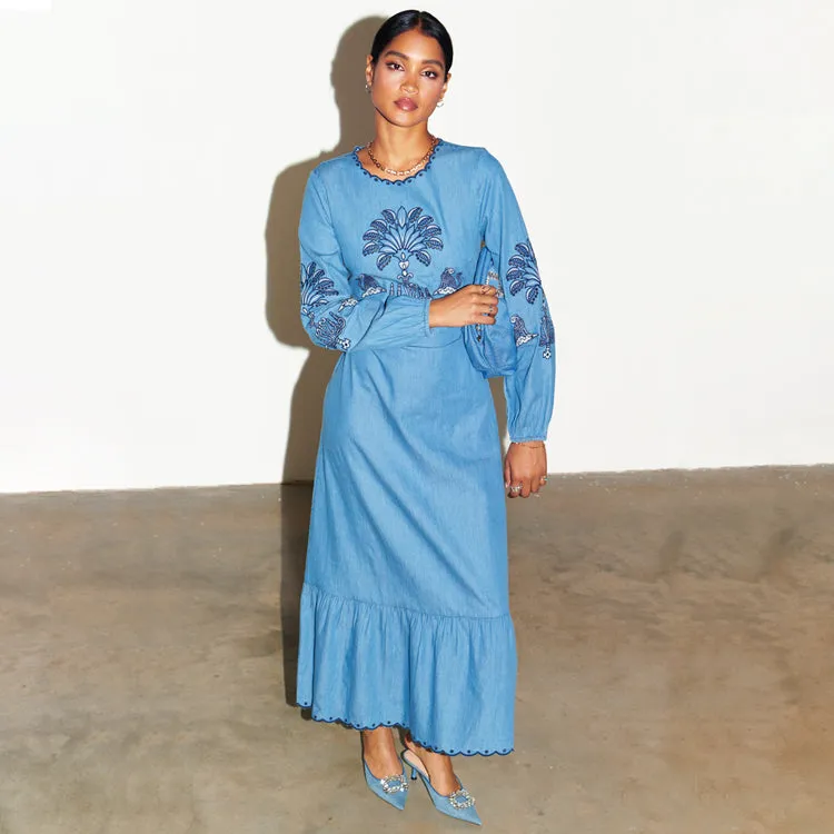 Dreaming In The Clouds Denim Dress sold by Never Fully Dressed