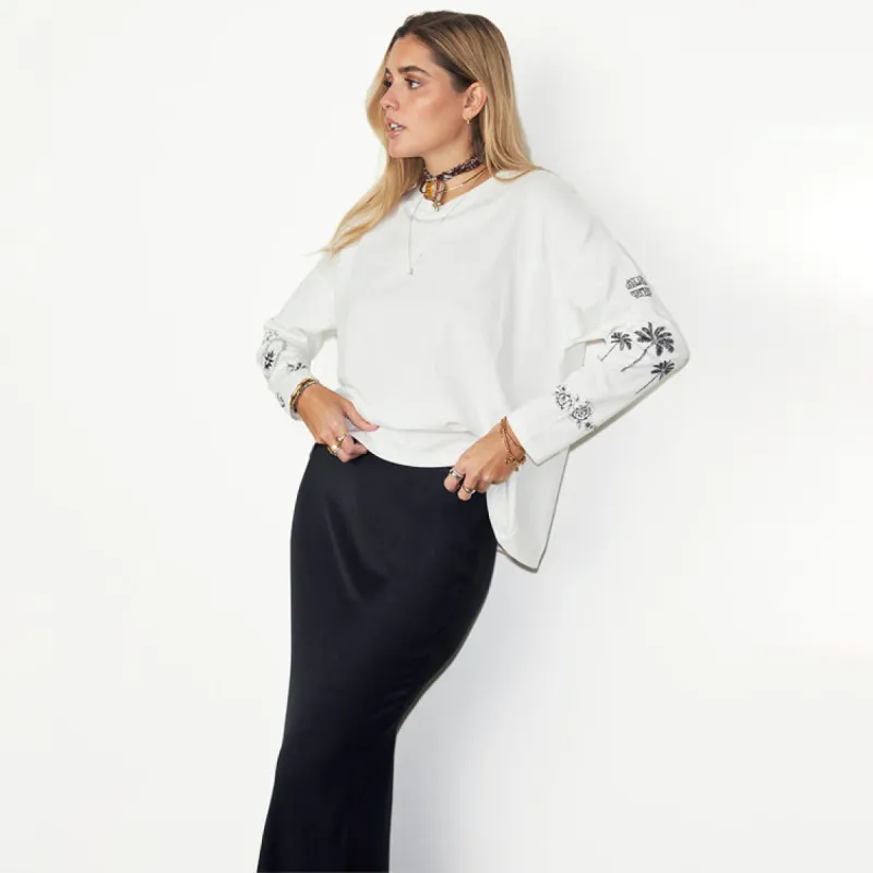 White Long Sleeve Tattoo T-Shirt sold by Never Fully Dressed