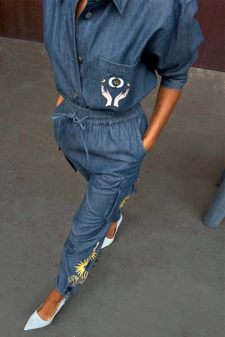 Denim Mystical Cargos sold by Never Fully Dressed product image thumbnail 5