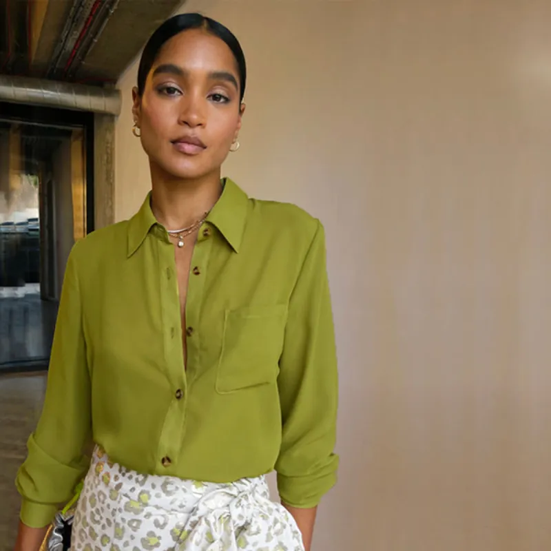 Lime Sheer Cristi Shirt sold by Never Fully Dressed