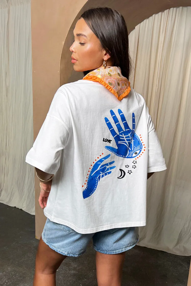 Blue Palm T-shirt sold by Never Fully Dressed product image thumbnail 2