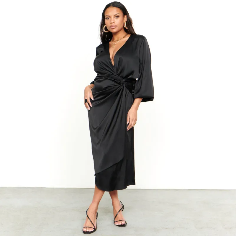 Black Midi Vienna Dress sold by Never Fully Dressed