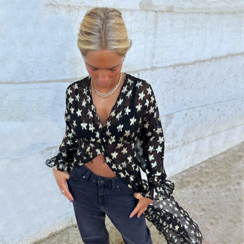 Black Star Jacquard Isabella Dress Petite sold by Never Fully Dressed