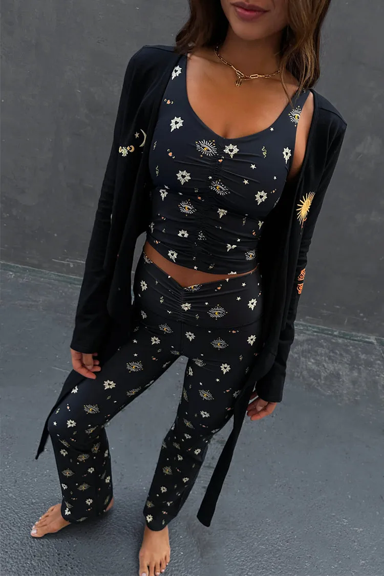 Black Mystical Gym Legging sold by Never Fully Dressed product image thumbnail 2