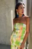 Green Abstract Sol Bandeau Top sold by Never Fully Dressed