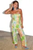 Green Abstract Sol Bandeau Top sold by Never Fully Dressed