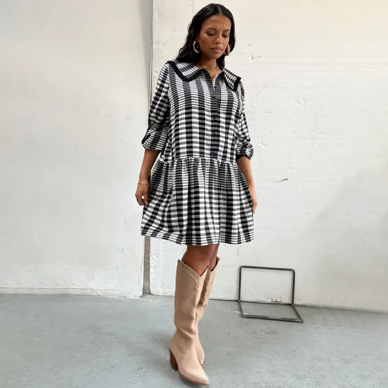 Check Mini Molly Dress made by Never Fully Dressed