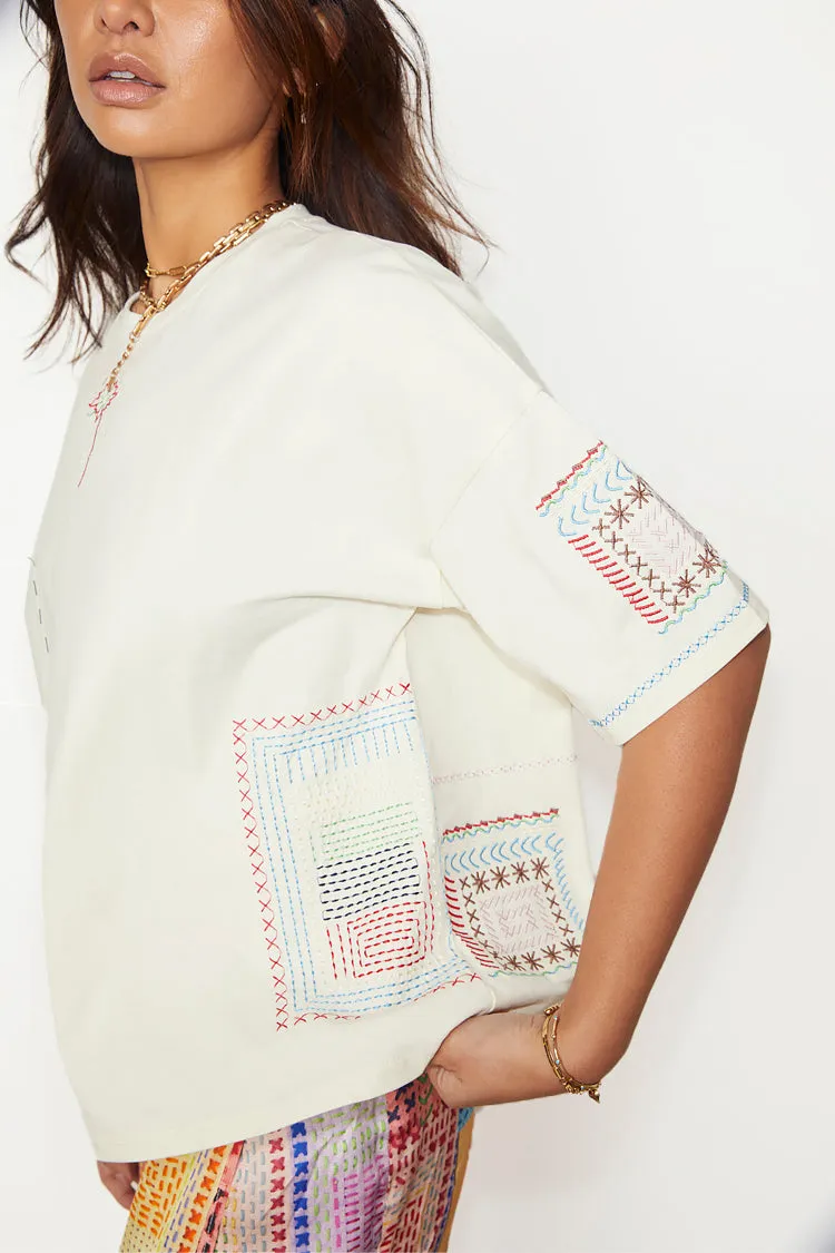 Cream Craft Work T-shirt sold by Never Fully Dressed product image thumbnail 3